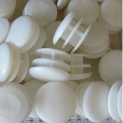 Embouts ronds plastiques blancs
