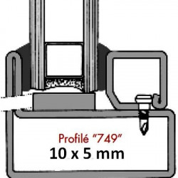 Joint vitrage à sec 749 (10x5 mm)