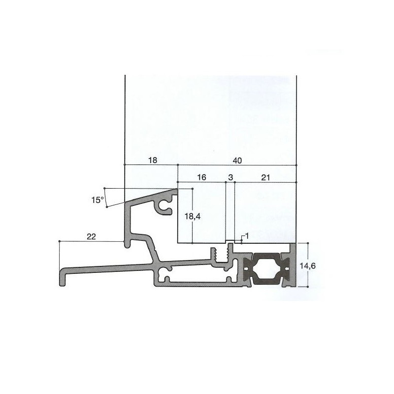 Seuil H 33, porte 58mm Seuil H 33, porte 58mm