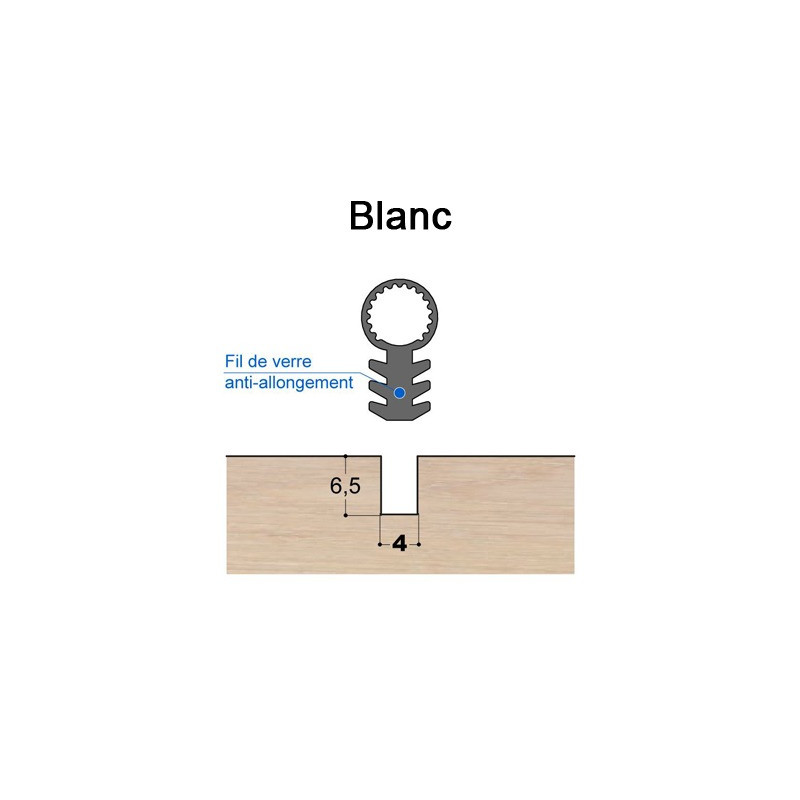 Joint tubulaire queue de sapin TS FV blanc Joint tubulaire queue de sapin TS FV blanc
