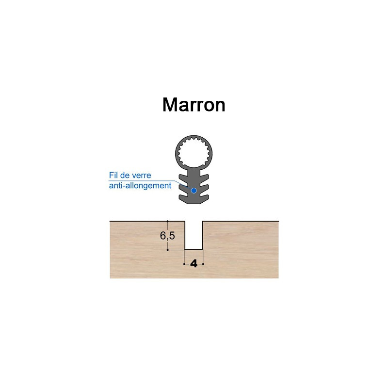 Joint tubulaire queue de sapin TS FV marron Joint tubulaire queue de sapin TS FV marron