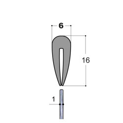 Bord de Tôle L 40 pour tôle de 1,5 à 2,5 mm avec lèvre h:20