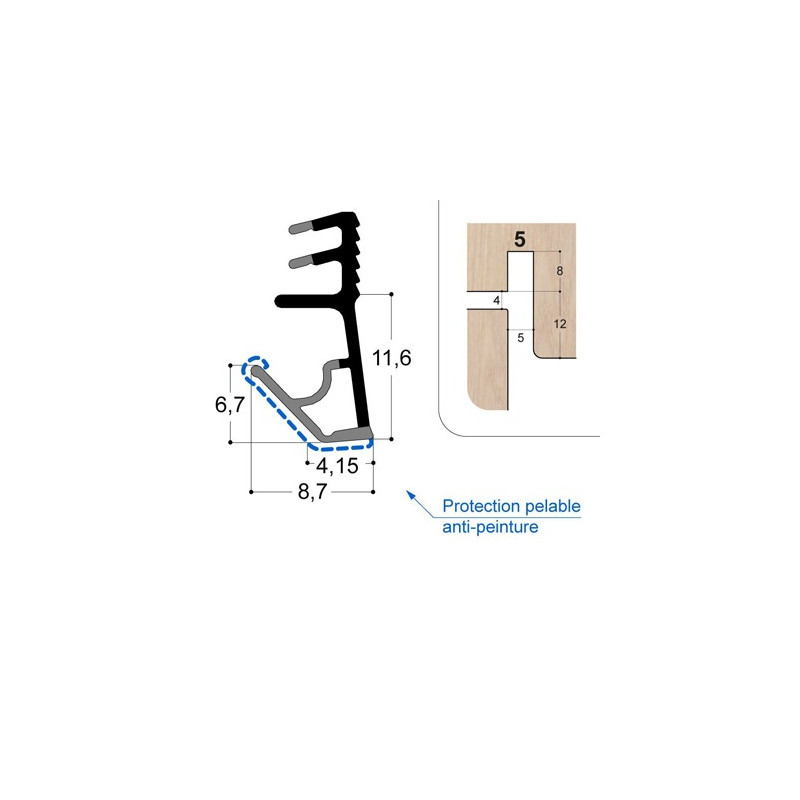 Joint isophonique multichambre F12 R5 PR Joint isophonique multichambre F12 R5 PR