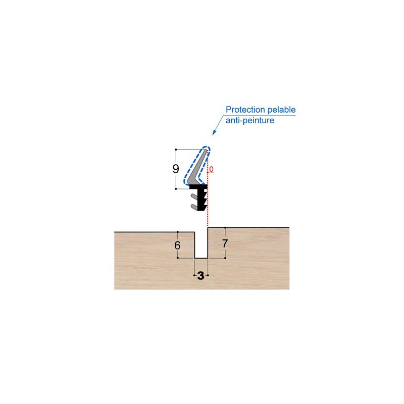 Joint à lèvre PVC bi-dureté LP2 PR DD Joint à lèvre PVC bi-dureté LP2 PR DD