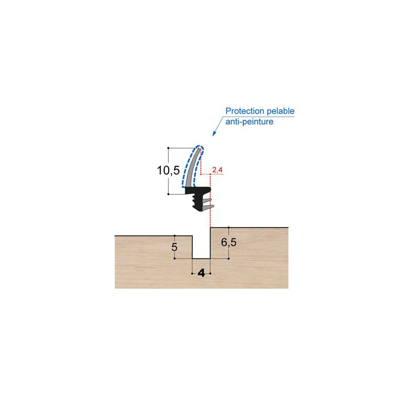 Joint à lèvre PVC bi-dureté LP3 PR DD Joint à lèvre PVC bi-dureté LP3 PR DD