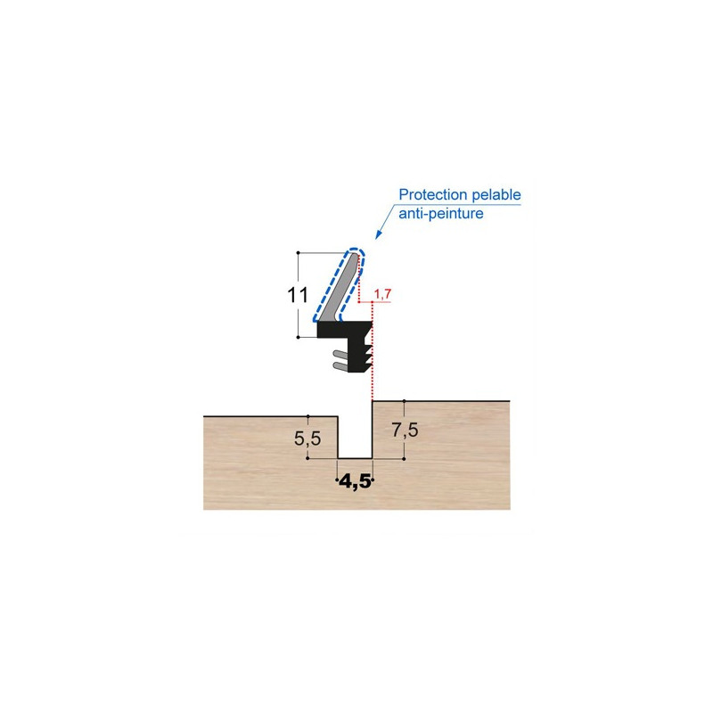 Joint à lèvre PVC bi-dureté LP4 PR DD Joint à lèvre PVC bi-dureté LP4 PR DD