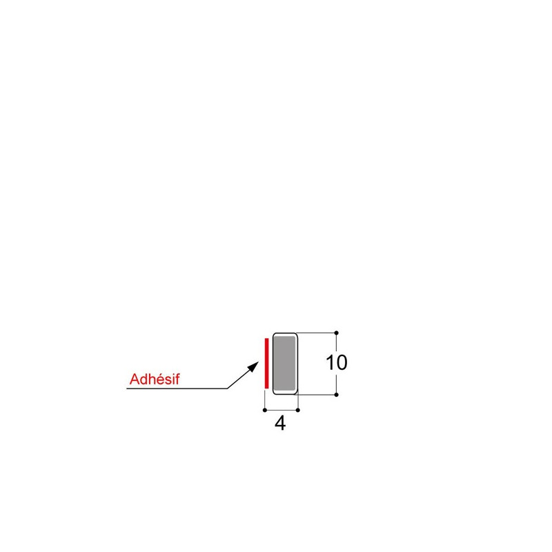 Bande rigide avec pression, H 4 mm CF Bande rigide avec pression, H 4 mm CF