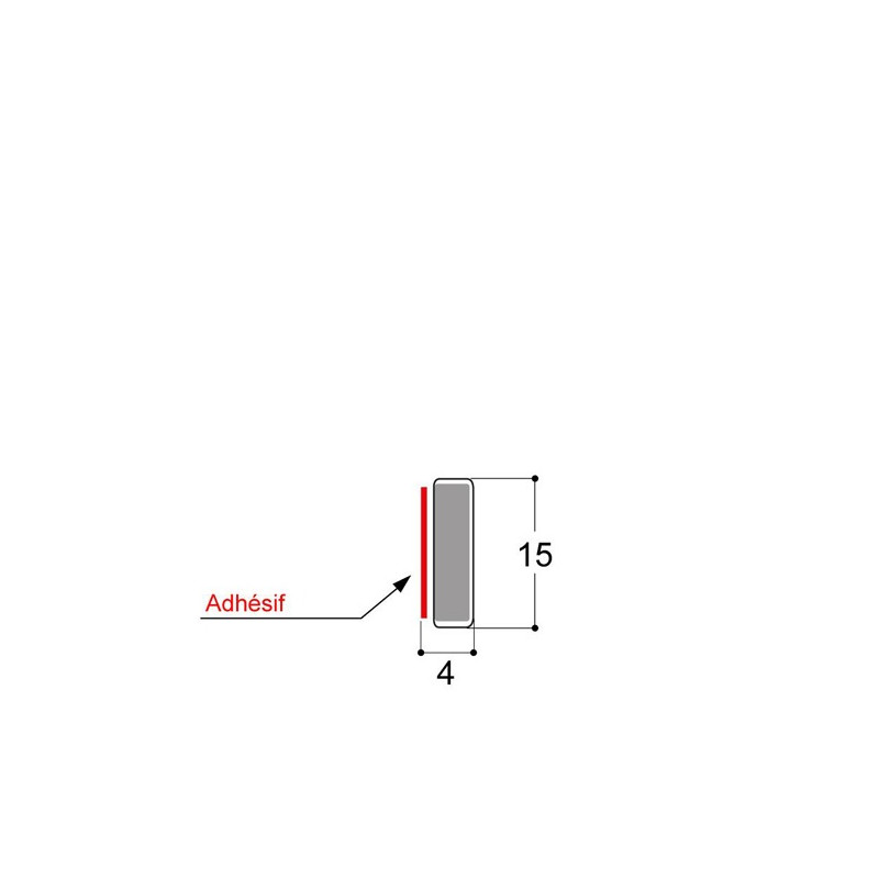 Bande rigide avec pression, H 4 mm CF Bande rigide avec pression, H 4 mm CF