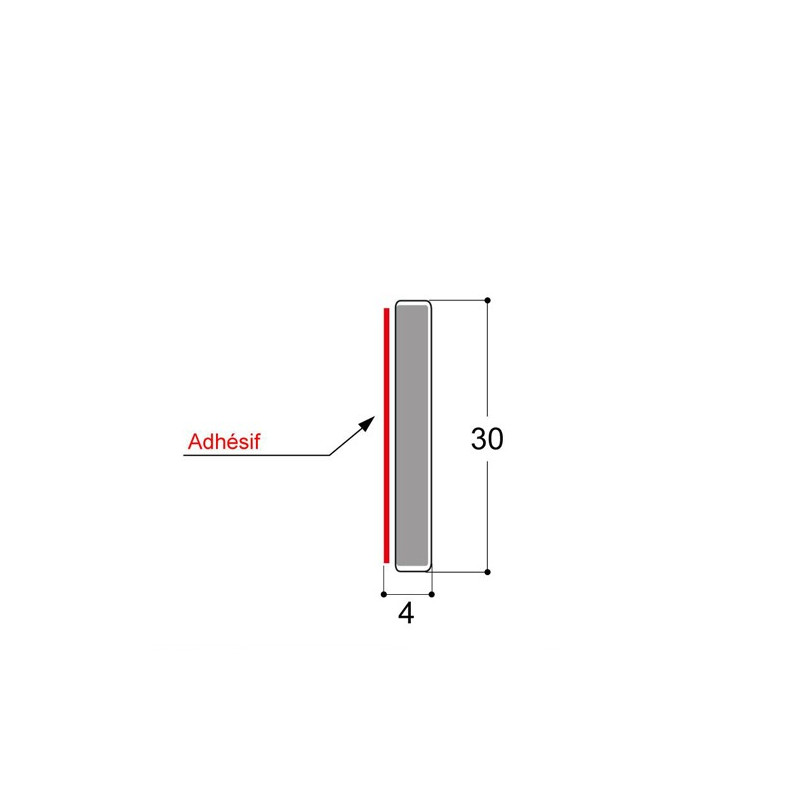 Bande rigide avec pression, H 4 mm CF Bande rigide avec pression, H 4 mm CF