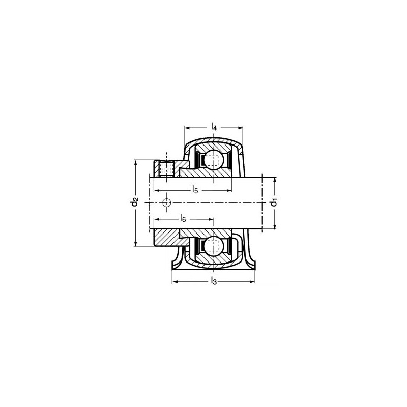 Palier à semelle avec corps en tôle M7-PB, roulement à billes auto-aligneur à bague de blocage excentrique, bague extérieure sph Palier à semelle avec corps en tôle M7-PB, roulement à billes auto-aligneur à bague de blocage excentrique, bague extérieure sph