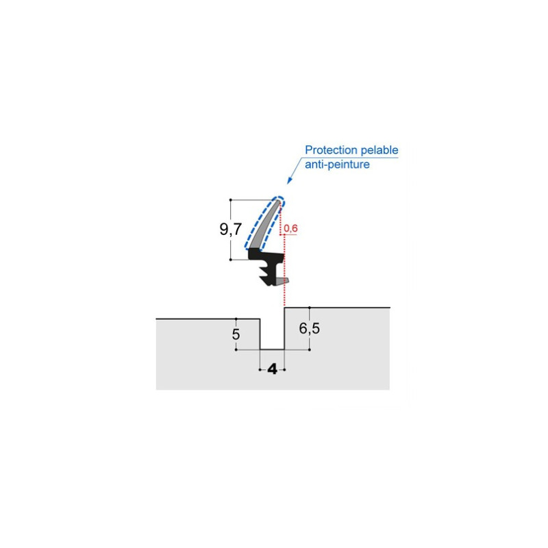 Seuil pont thermique H 20, porte 68 mm + ML LP1 PR DD Seuil pont thermique H 20, porte 68 mm + ML LP1 PR DD