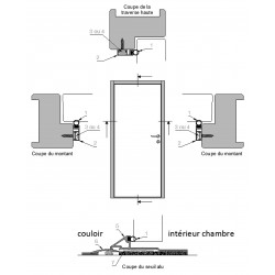 Profilé porte joint à cliper pour étanchéité porte intérieure