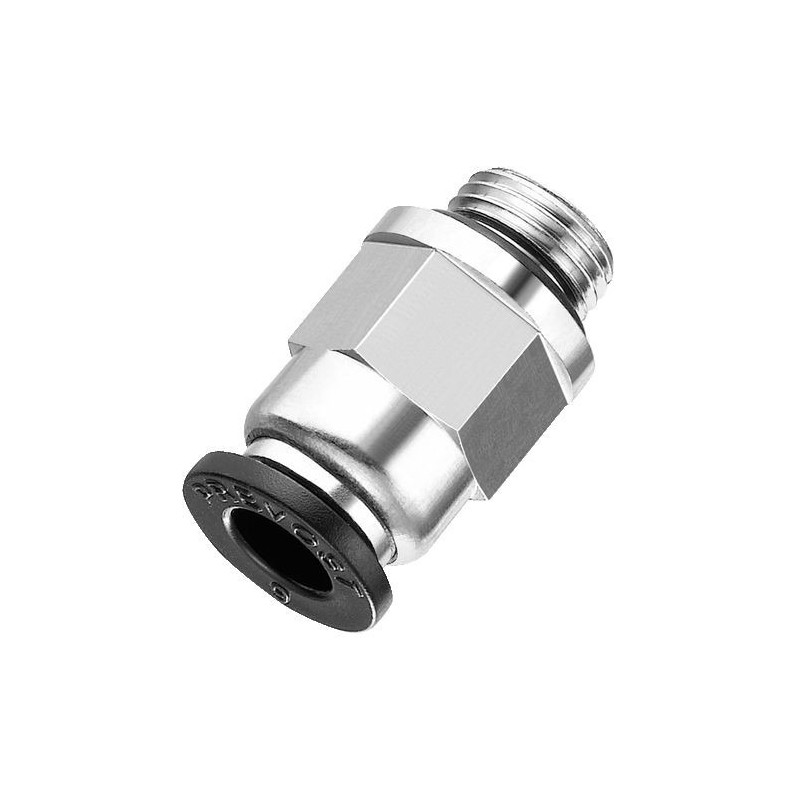 Raccord autobloquant droit mâle cylindrique métal Raccord autobloquant droit mâle cylindrique métal