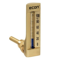 Thermomètre tube de verre connexion horizontale