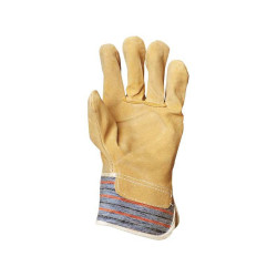 Paire gants type DOCKERS cuir et toile Paire gants type DOCKERS cuir et toile