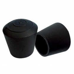 Embouts emboitant caoutchouc ronds noir pour tube métal 100PCS