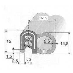 Bord de Tôle L 40 pour tôle de 1,5 à 2,5 mm avec lèvre h:20