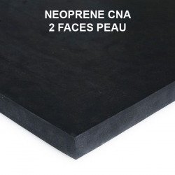 Plaque caoutchouc cellulaire étanche néoprène CNA 2 faces peau
