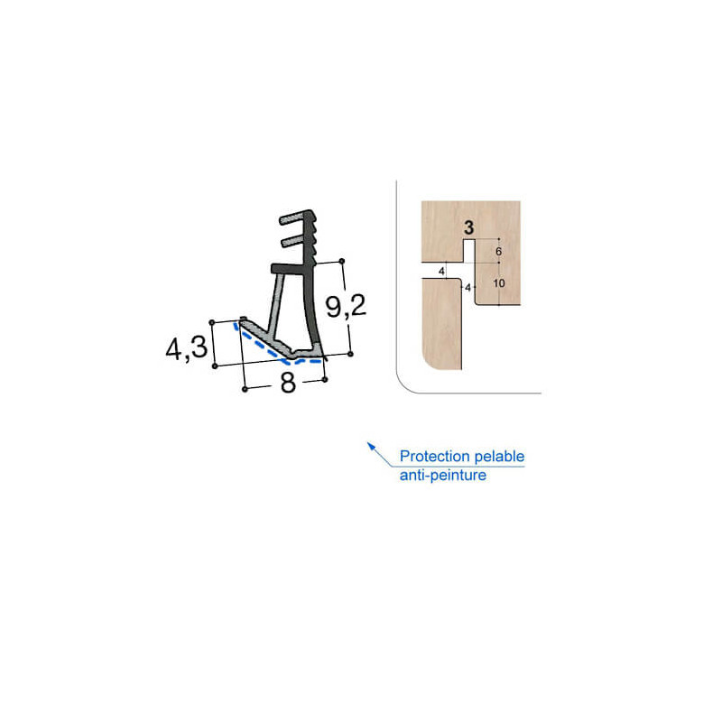 Joint isophonique multichambre F10 R3 J4S PR Joint isophonique multichambre F10 R3 J4S PR