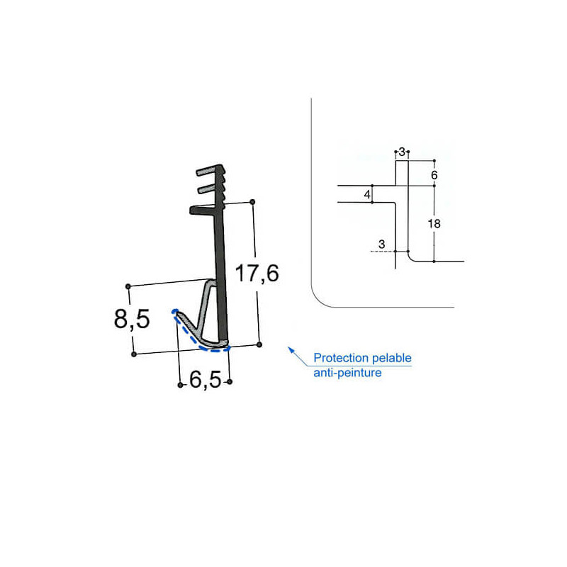 Joint isophonique multichambre F18 R3 J3 PR Joint isophonique multichambre F18 R3 J3 PR