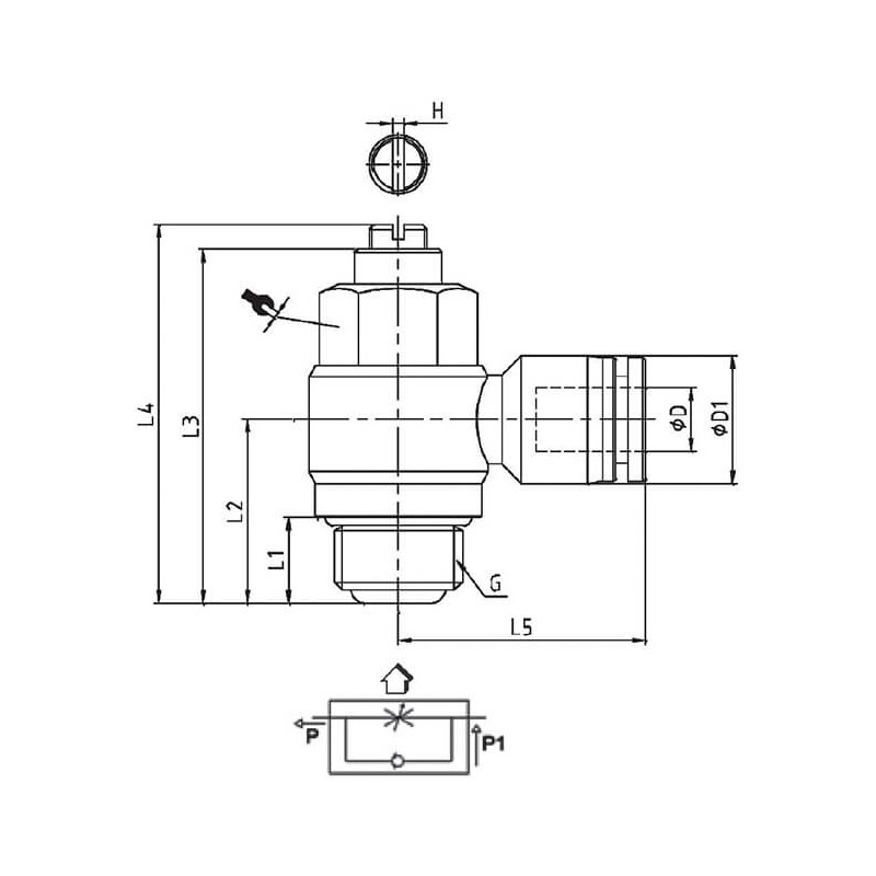 Régulateur de débit tournant cylindrique Régulateur de débit tournant cylindrique