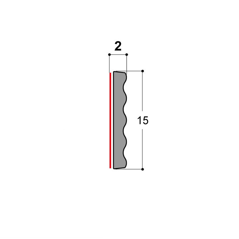 Joint caoutchouc adhésif 6x12 mm, blanc (20 m)