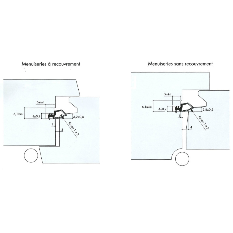 Joint sur dormant T9.6 R4 Joint sur dormant T9.6 R4