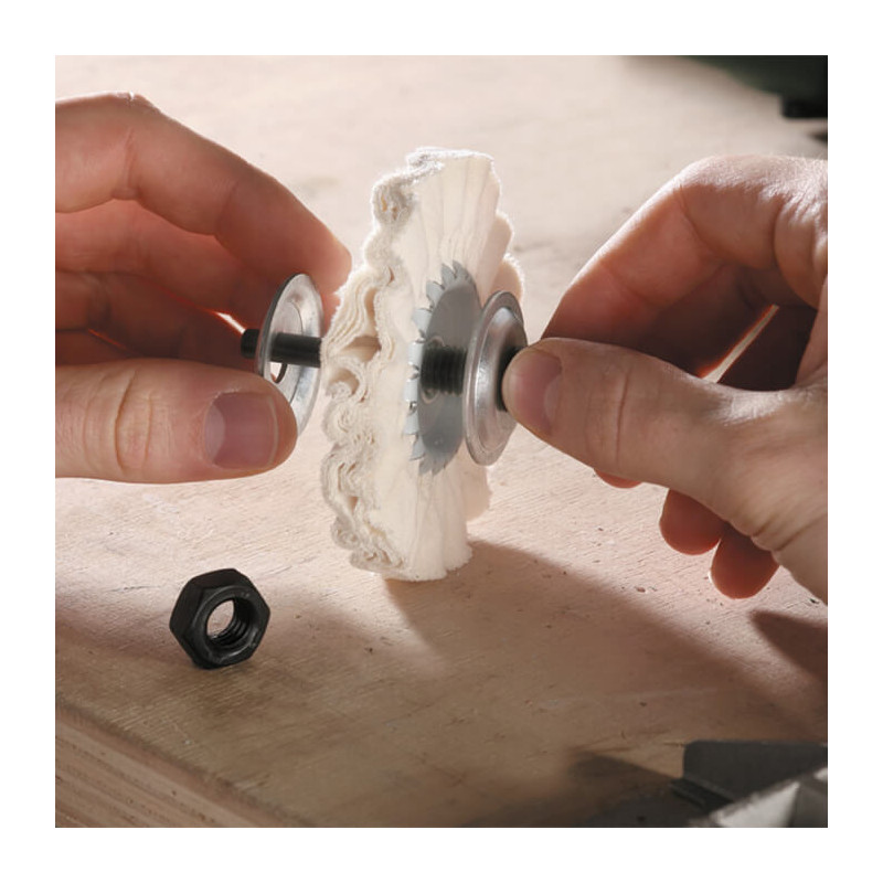 Mandrin de serrage pour disque à lustrer Mandrin de serrage pour disque à lustrer