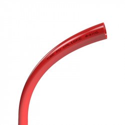 Tube polyuréthane calibré rouge, bobine de 25 m