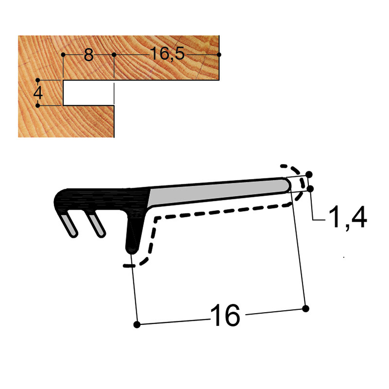 Joint d'ouvrant mono-matière OC10 PR Joint d'ouvrant mono-matière OC10 PR