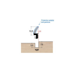 Joint à lèvre PVC bi-dureté LP5 PR DD Joint à lèvre PVC bi-dureté LP5 PR DD
