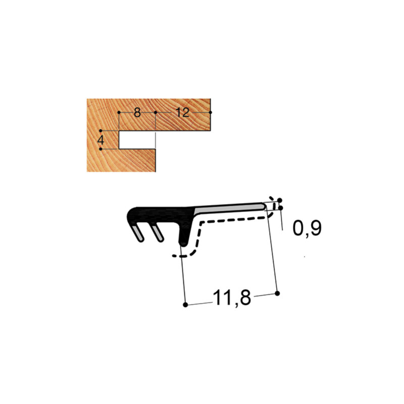 Joint d'ouvrant mono-matière JB12 R4 PR Joint d'ouvrant mono-matière JB12 R4 PR