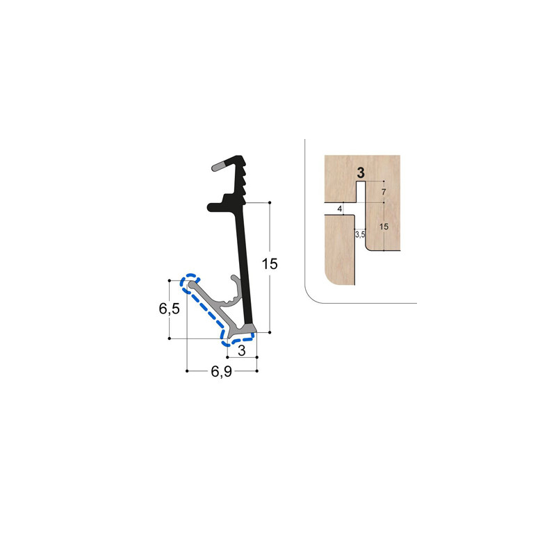 Joint isophonique multichambre F15 R3 PR Joint isophonique multichambre F15 R3 PR