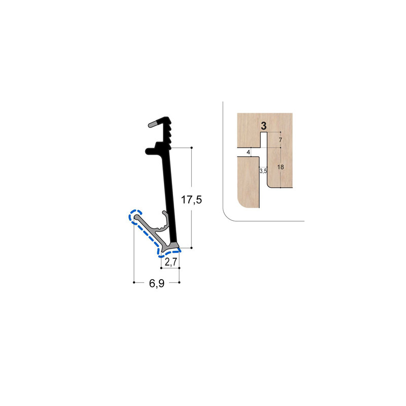 Joint isophonique multichambre F18 R3 PR Joint isophonique multichambre F18 R3 PR