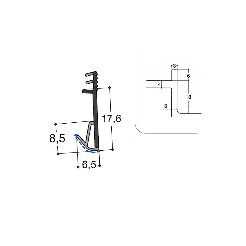 Joint isophonique multichambre F18 R3 J3 PR Joint isophonique multichambre F18 R3 J3 PR