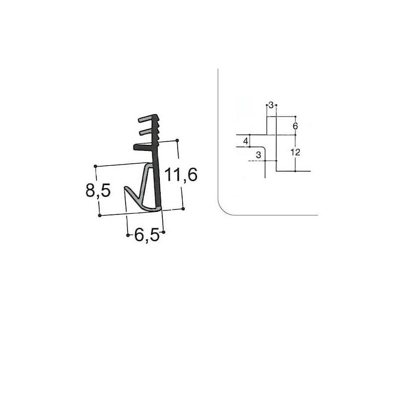 Joint isophonique multichambre F12 R3 J3 Joint isophonique multichambre F12 R3 J3
