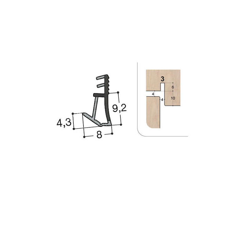 Joint isophonique multichambre F10 R3 J4S