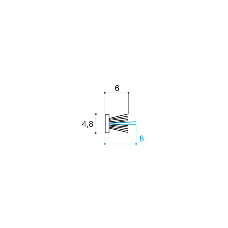 Joint-brosse fibres grises 4,8 Joint-brosse fibres grises 4,8