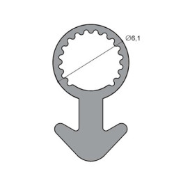 Joint tubulaire queue d'ancre NM marron Joint tubulaire queue d'ancre NM marron