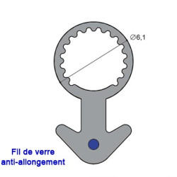 Joint tubulaire queue d'ancre FV marron Joint tubulaire queue d'ancre FV marron