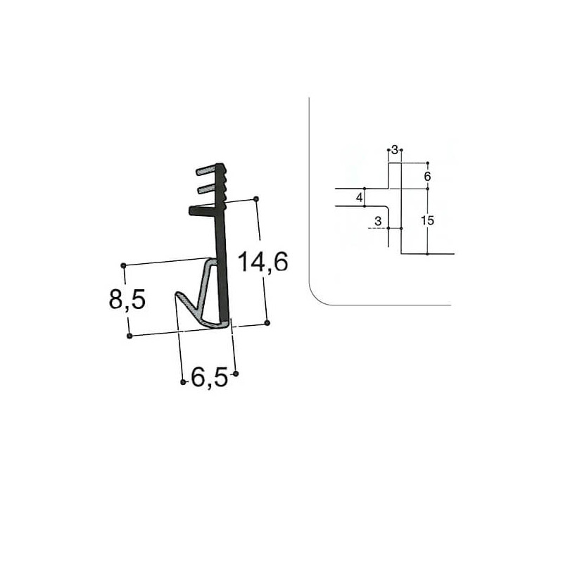 Joint isophonique multichambre F15 R3 J3 Joint isophonique multichambre F15 R3 J3