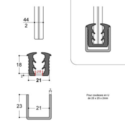 Joint garde-corps 23/21 Joint garde-corps 23/21