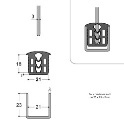 Joint garde-corps 23/21 Joint garde-corps 23/21