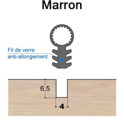 Joint tubulaire queue de sapin TS FV marron Joint tubulaire queue de sapin TS FV marron