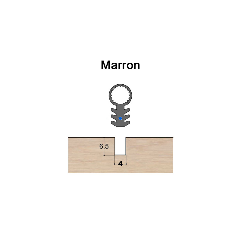 Joint tubulaire queue de sapin TS FV marron Joint tubulaire queue de sapin TS FV marron