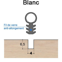Joint tubulaire queue de sapin TS FV blanc Joint tubulaire queue de sapin TS FV blanc