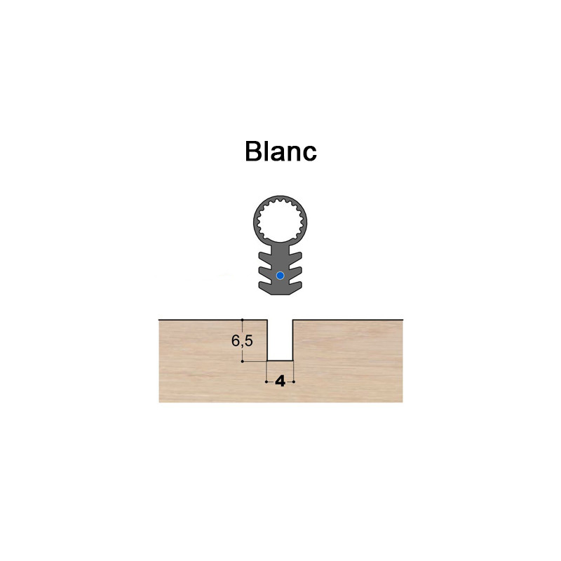 Joint tubulaire queue de sapin TS FV blanc Joint tubulaire queue de sapin TS FV blanc