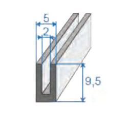 Profilé 372 compact forme U