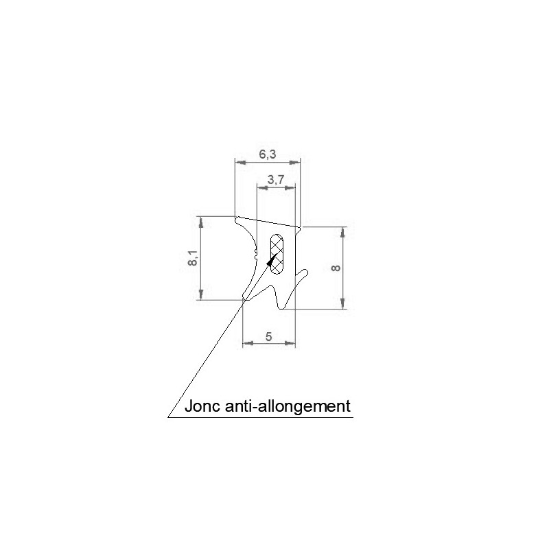 Joint de calage de vitrage DD 05 Joint de calage de vitrage DD 05
