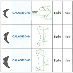 Joint de calage type G Joint de calage type G